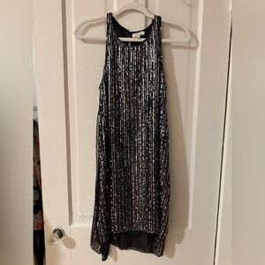 NWOT Francesca’s black and silver sequin dress size small